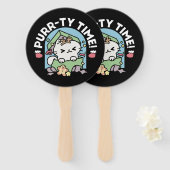 Weihnachtsfeier mit Purr-ty-Time Cat Fächer (Vorne und Hinten)