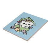 Weihnachtsfeier mit Purr-ty-Time Cat Fliese (Seite)