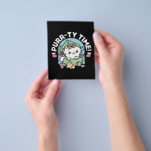 Weihnachtsfeier mit Purr-ty-Time Cat Flyer (Gruppe)