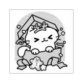 Weihnachtsfeier mit Purr-ty-Time Cat Gummistempel (Prägung)