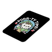 Weihnachtsfeier mit Purr-ty-Time Cat Magnet (Linke Seite)