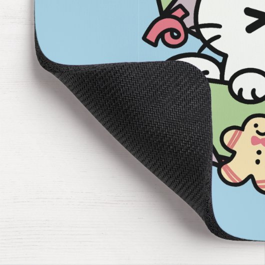 Weihnachtsfeier mit Purr-ty-Time Cat Mousepad (Ecke)