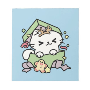 Weihnachtsfeier mit Purr-ty-Time Cat Notizblock