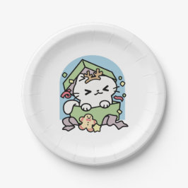 Weihnachtsfeier mit Purr-ty-Time Cat Pappteller