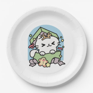 Weihnachtsfeier mit Purr-ty-Time Cat Pappteller