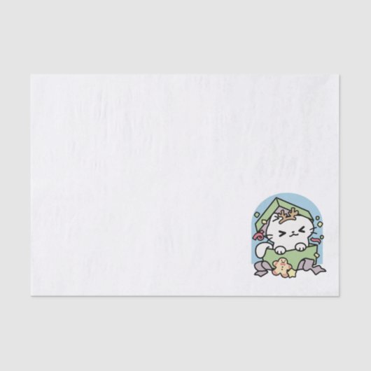 Weihnachtsfeier mit Purr-ty-Time Cat Seidenpapier (Vorderseite)