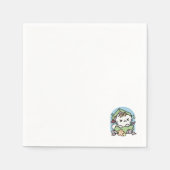 Weihnachtsfeier mit Purr-ty-Time Cat Serviette (Vorderseite)