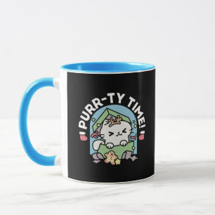 Weihnachtsfeier mit Purr-ty-Time Cat Tasse