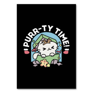 Weihnachtsfeier mit Purr-ty-Time Cat Tischnummer
