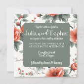 Weihnachtsfeier mit romantischem Foto Einladung (Rückseite)