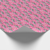 Weihnachtsfeier mit rosa Fisch Geschenkpapier (Ecke)