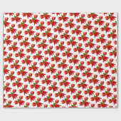 Weihnachtsfeier mit Rotem Bow und Holly Geschenkpapier (Flach)