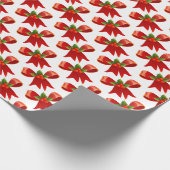 Weihnachtsfeier mit Rotem Bow und Holly Geschenkpapier (Ecke)