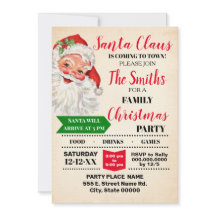 Weihnachtsfeier mit Santa Claus Ankunft