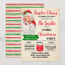 Weihnachtsfeier mit Santa Claus Ankunft