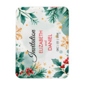 Weihnachtsfeier mit Wasserfarbe Einladung mit Holl Magnet (Vertikal)