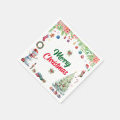 Weihnachtsfeier mit Wasserfarben Serviette (Ecke)