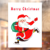 Weihnachtsfeier mit Weihnachtsgeschenk Fensteraufkleber (Blatt 2)