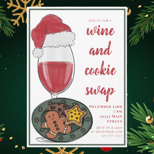 Weihnachtsfeier mit Wein- und Kekstausch  Einladung