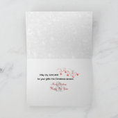 Weihnachtsfeier mit White Dove auf Globe Karte (Innenseite)