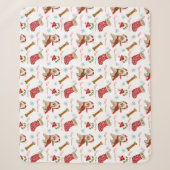 Weihnachtsfeier mit Yorkie-Muster   Sherpadecke (Vorderseite)