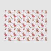 Weihnachtsfeier mit Yorkie Seidenpapier (Vorderseite)