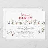 Weihnachtsfeier Moderne Rustikale Moderne Einladung (Vorne/Hinten)