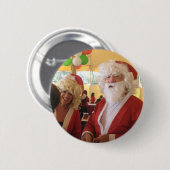Weihnachtsfeier & Mrs. Claus - Feierlichkeiten Button (Vorne & Hinten)