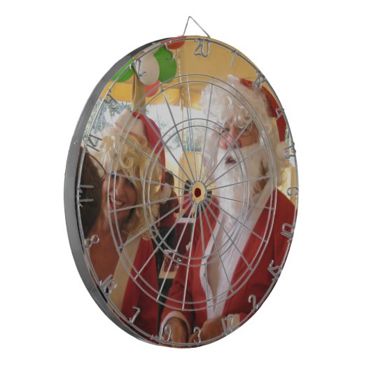 Weihnachtsfeier & Mrs. Claus - Feierlichkeiten Dartscheibe (Vorderseite Links)