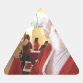 Weihnachtsfeier & Mrs. Claus - Feierlichkeiten Dreieckiger Aufkleber (Vorderseite)