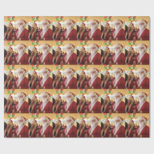 Weihnachtsfeier & Mrs. Claus - Feierlichkeiten Geschenkpapier (Flach)