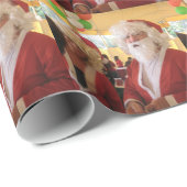 Weihnachtsfeier & Mrs. Claus - Feierlichkeiten Geschenkpapier (Rolleneckpunkt)