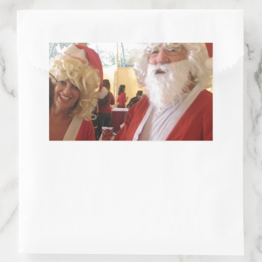 Weihnachtsfeier & Mrs. Claus - Feierlichkeiten Rechteckiger Aufkleber (Tasche)