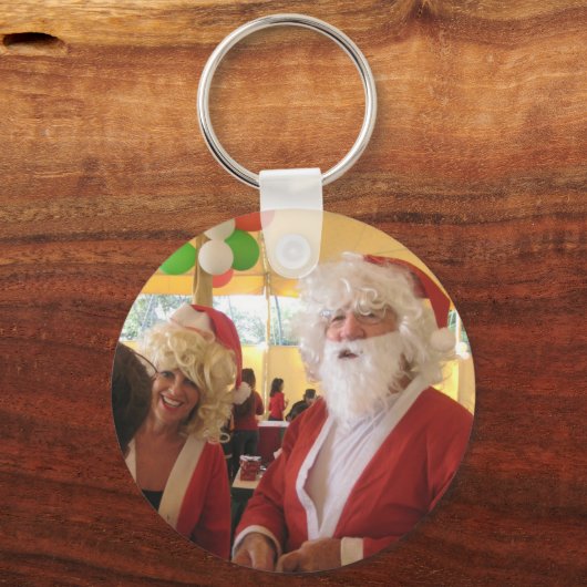 Weihnachtsfeier & Mrs. Claus - Feierlichkeiten Schlüsselanhänger (Vorderseite)