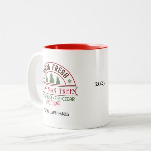 Weihnachtsfeier nach Maß Tasse (Vorderseite Links)