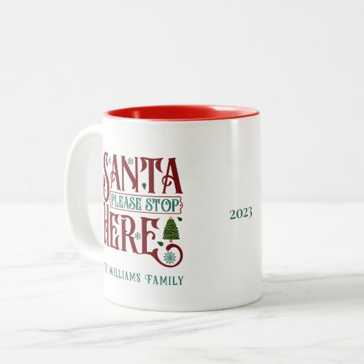 Weihnachtsfeier nach Maß Tasse (Vorderseite Links)