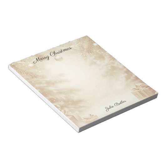 Weihnachtsfeier Notizblock (angewinkelt)
