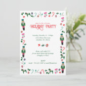 Weihnachtsfeier Nutcracker Feiertag Party Einladung (Stehend Vorderseite)