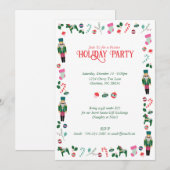 Weihnachtsfeier Nutcracker Feiertag Party Einladung (Vorne/Hinten)