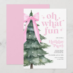 Weihnachtsfeier Oh Was Für Ein Spaß Pink Einladung