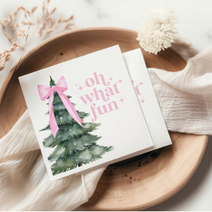 Weihnachtsfeier Oh Was Für Ein Spaß Pink Serviette