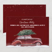 Weihnachtsfeier Oldtimer Einladung (Vorne/Hinten)