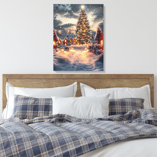 Weihnachtsfeier - Ölgemälde Leinwanddruck (Insitu (Schlafzimmer))