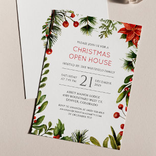 Weihnachtsfeier-Open-House-Party-Flugblatt mit kle Flyer
