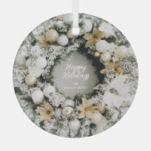 Weihnachtsfeier Ornament Aus Glas (Vorderseite)