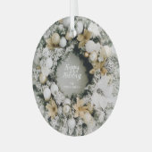 Weihnachtsfeier Ornament Aus Glas (Vorderseite links)