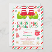 Weihnachtsfeier Pajama Geburtstagsparty Einladung (Vorderseite)