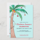 Weihnachtsfeier Palm Tree Party Einladung (Vorderseite)