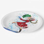 Weihnachtsfeier-Papierteller Pappteller (Schrägansicht)