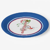 Weihnachtsfeier-Papierteller Pappteller (Schrägansicht)